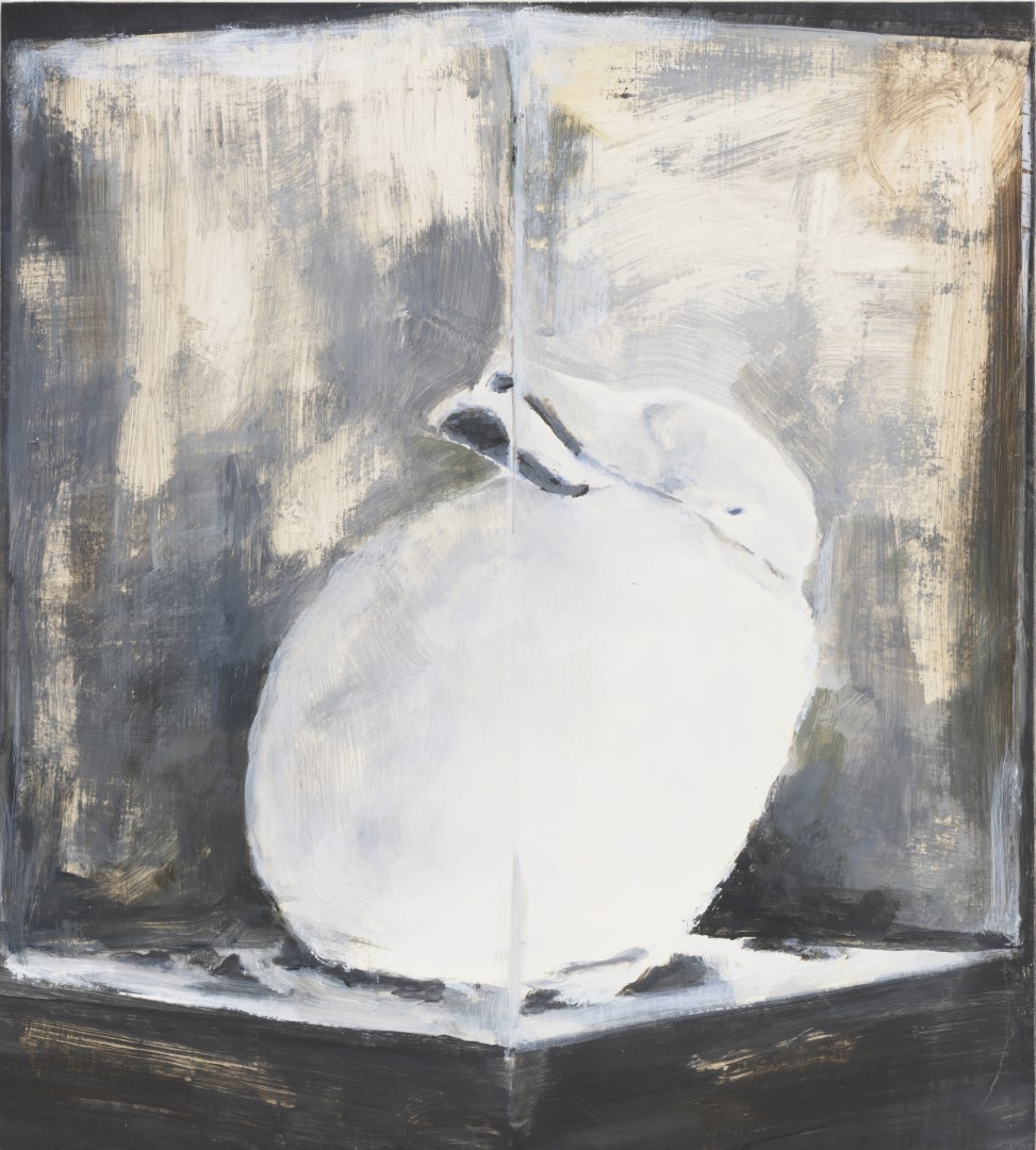 Lepus Timidus (2012), 31 x 28 cm, oil on paper on panel (private collection)